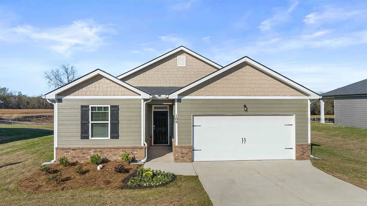 The Macon 3-Bedroom Home Modern Ranch Home with Back Patio and 2-Car Garage (1,343 Sq. Ft. Floor Plan)