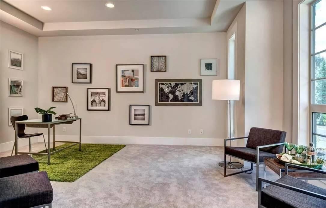 Take a Look at This Artistic Home Office with a Unique Gallery Wall
