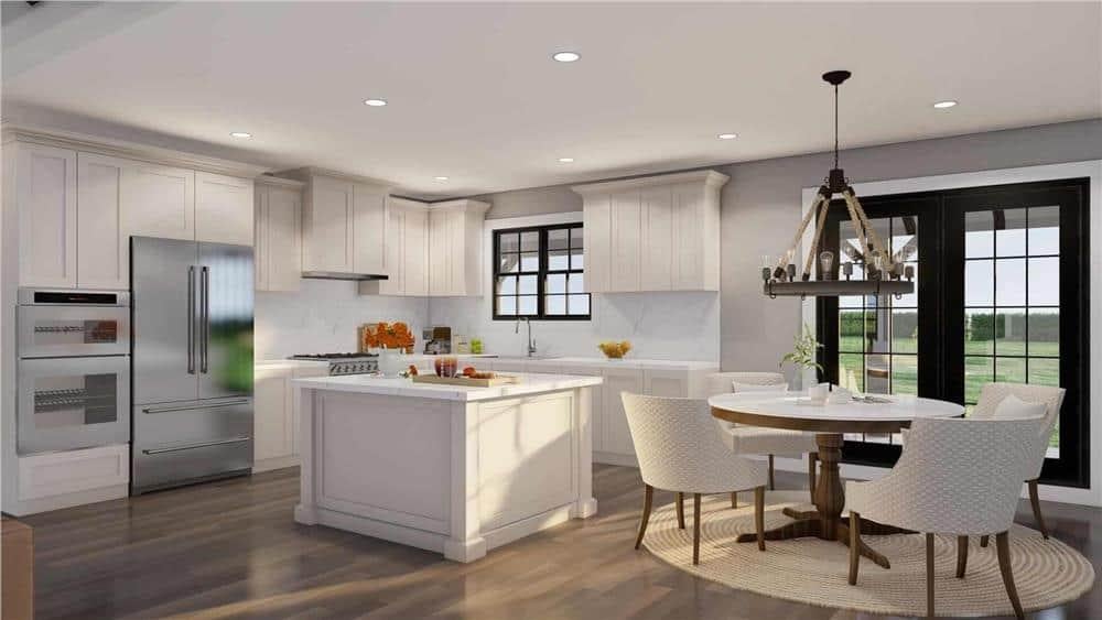 Wow, Look at the Rustic Chandelier That Defines This Kitchen