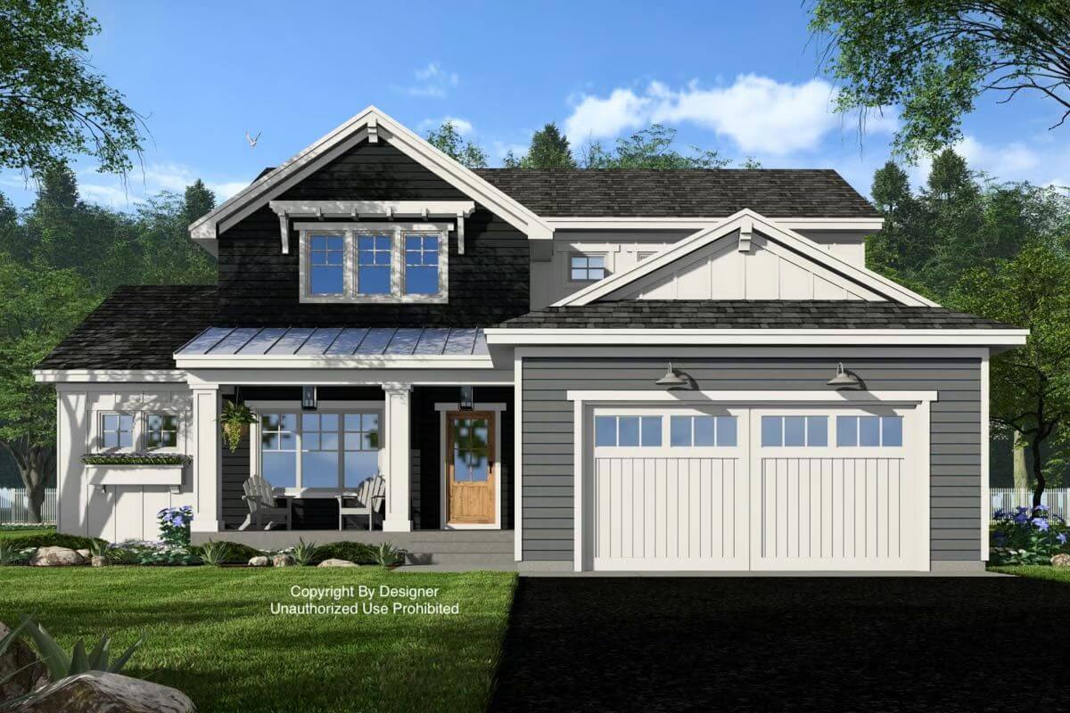 4-Bedroom Craftsman Home with Jack & Jill Bath and Loft (Floor Plan)