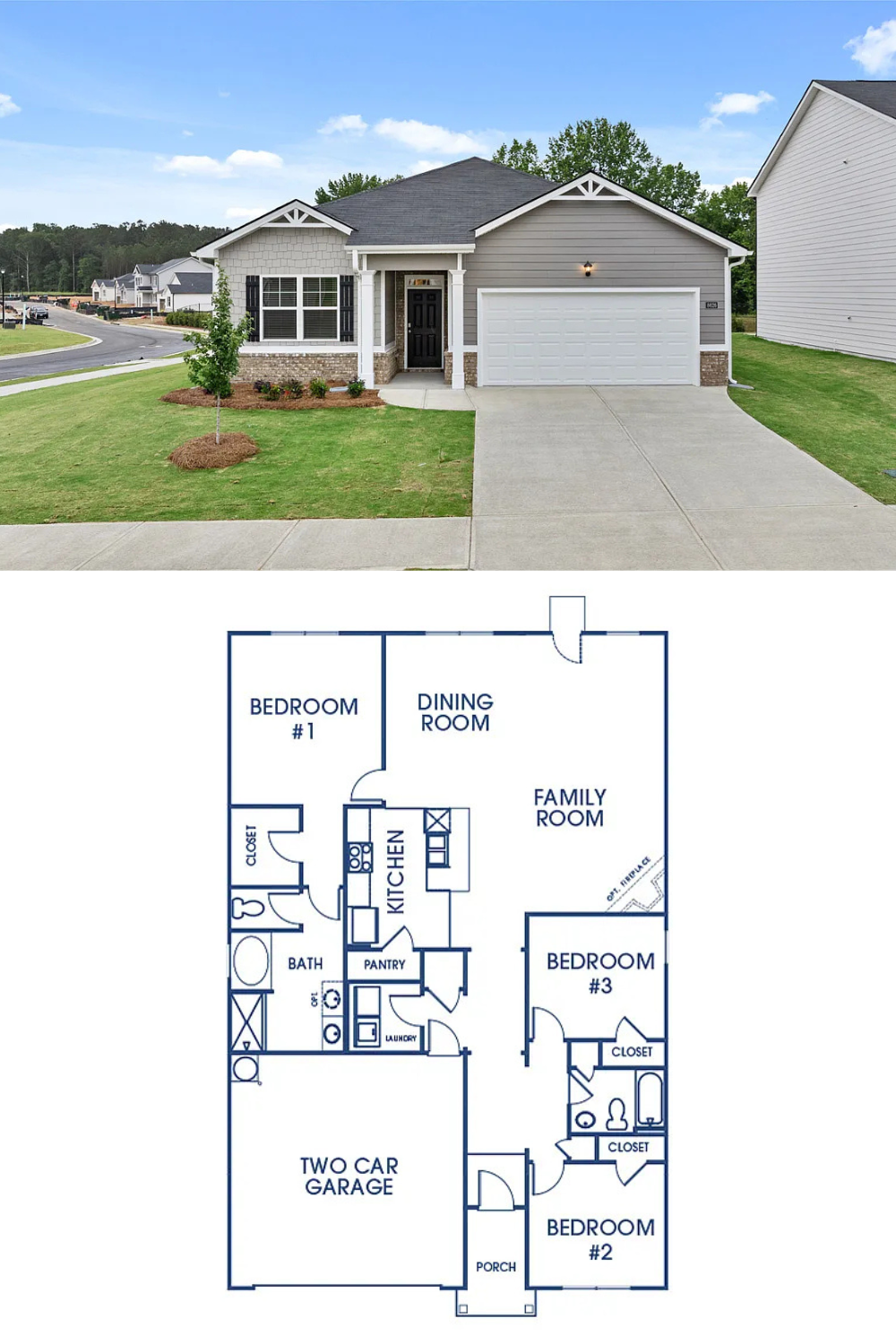 The Aria 3-Bedroom Ranch-Style Home with Open-Concept Living and 2-Car Garage (1,714 Sq. Ft Floor Plan) 