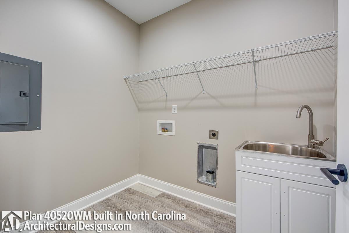 Functional Laundry Room with Convenient Utility Sink