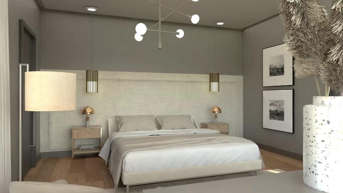 Notice the Subtle Lighting Choices in This Calm Bedroom Retreat