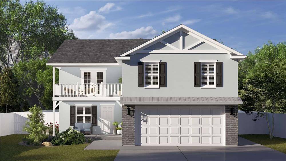 5-Bedroom Country-Style Home with Open Living Space and Double Garage (Floor Plan)