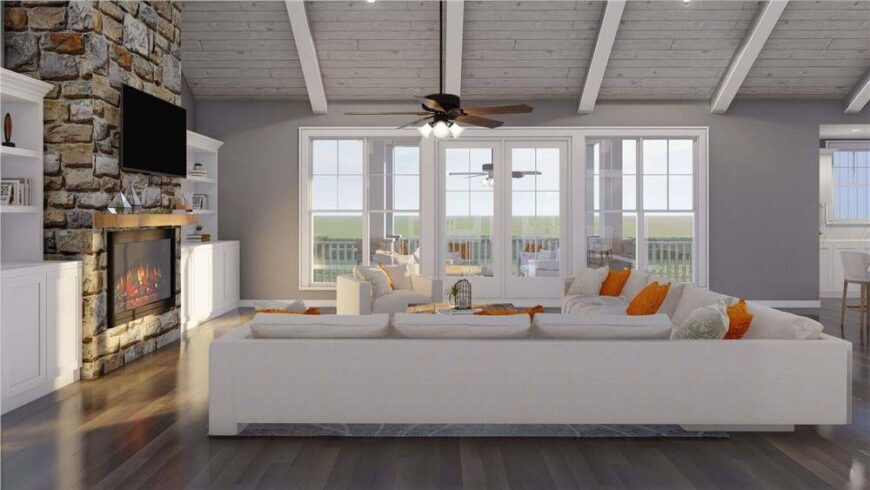 4-Bedroom Modern Farmhouse with Bonus Room and Walkout Basement (Floor ...