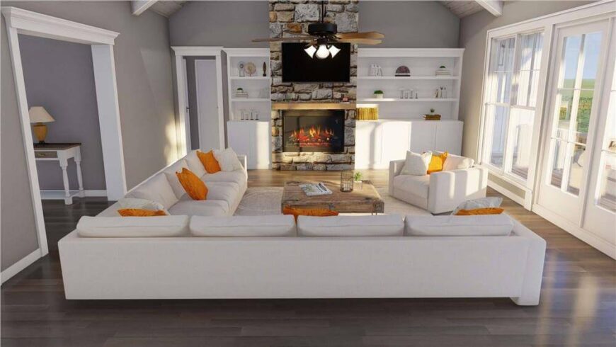 4-Bedroom Modern Farmhouse with Bonus Room and Walkout Basement (Floor ...