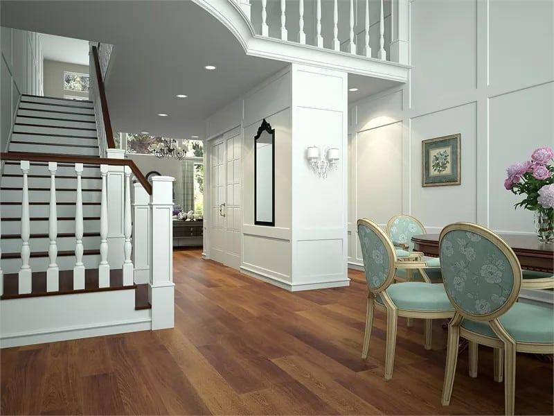 Notice the Classic Wainscoting in This Gracious Entryway