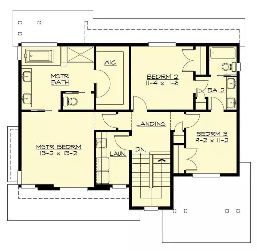 Efficient Upper-Level Layout with a Convenient Laundry Room