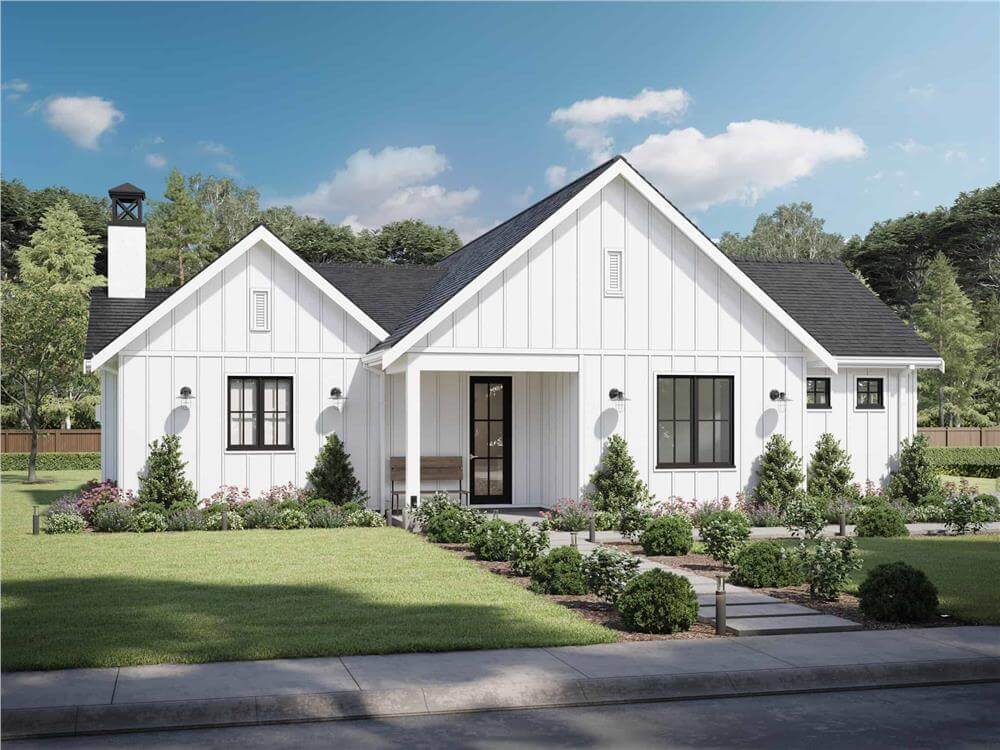 2-Bedroom Contemporary Home with Covered Patio and Double Garage (Floor Plan)