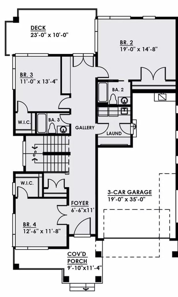 A Practical Layout with a Spacious 3-Car Garage and Covered Porch