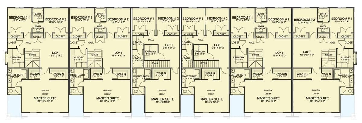 Thoughtfully Designed Upper Floor Plans with Expansive Lofts