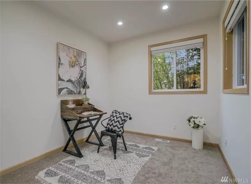 Compact Office Nook with a View for a Serene Workday