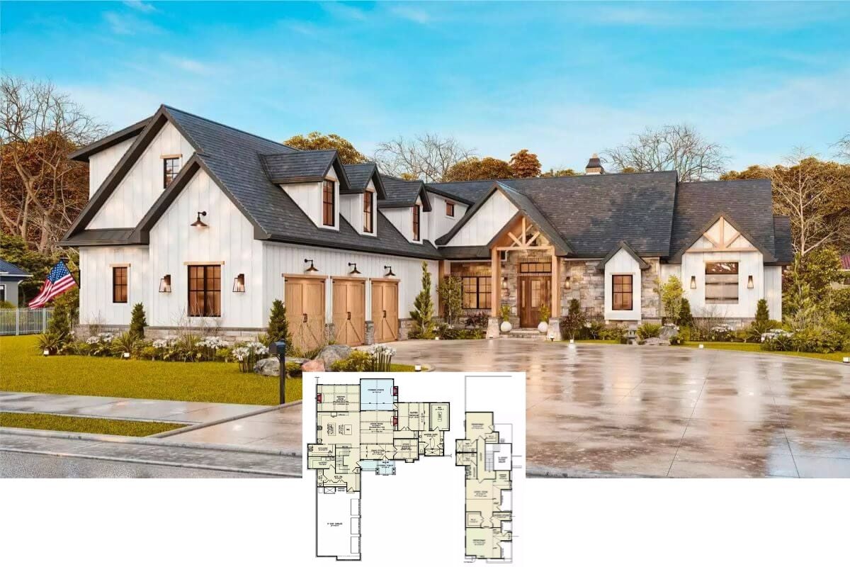 Country-Style 3-Bedroom Honeywell Home with 3-Car Garage and Lower Level Expansion (Floor Plan)