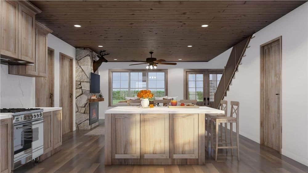Rustic Kitchen with a Central Island That Commands Attention