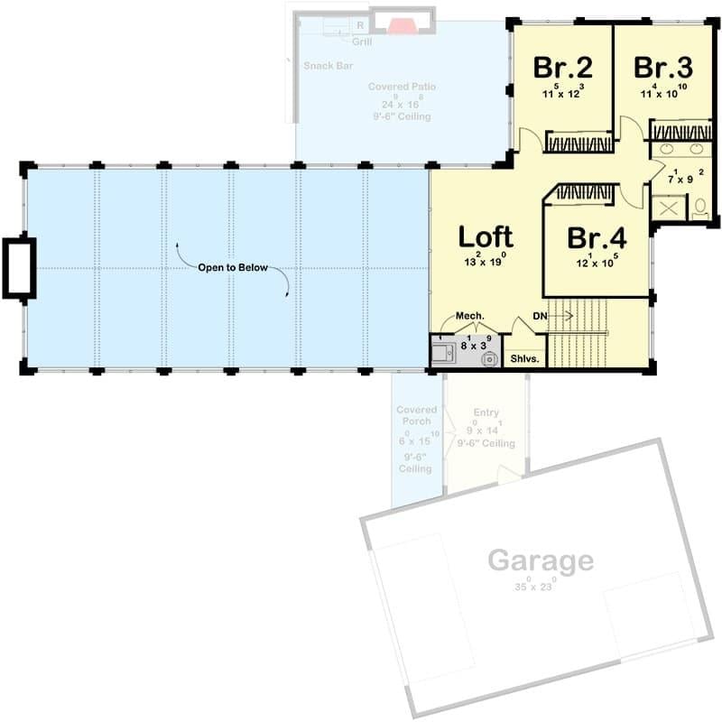 Spacious Second Floor Layout with Roomy Loft Area