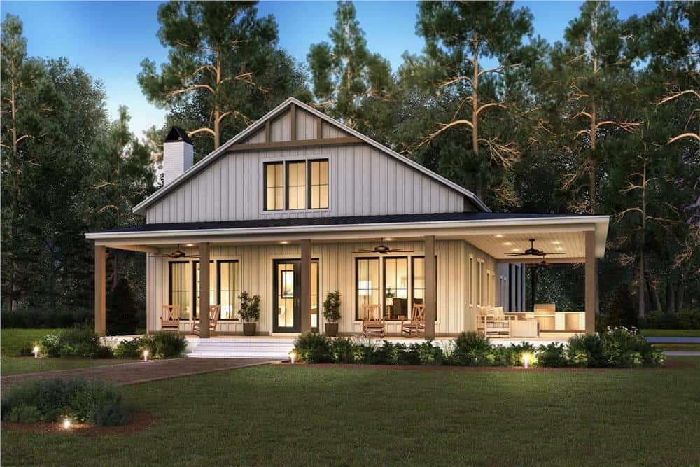 Wow, Check Out Those Rocking Chairs on This Farmhouse Porch