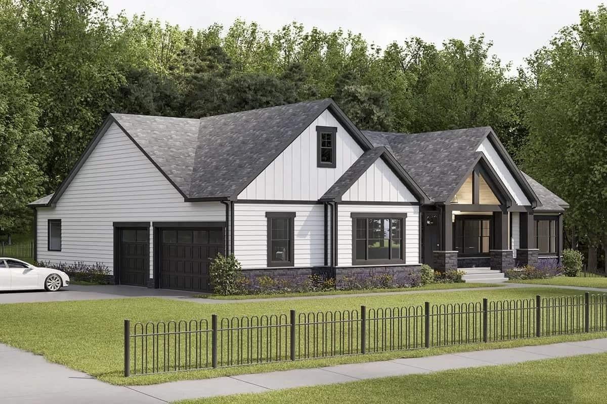 Explore the Dual-Pitched Roof in This Modern Craftsman Design