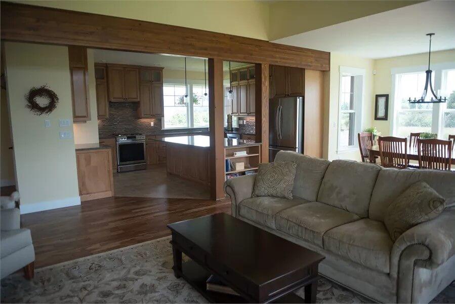 Open-Concept Living Room with a View into the Kitchen