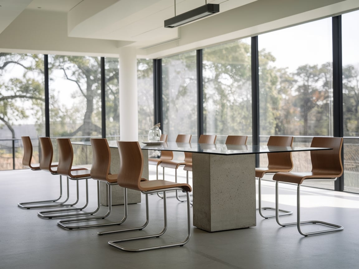 10. Contemporary Dining Room with Cantilevered Chairs