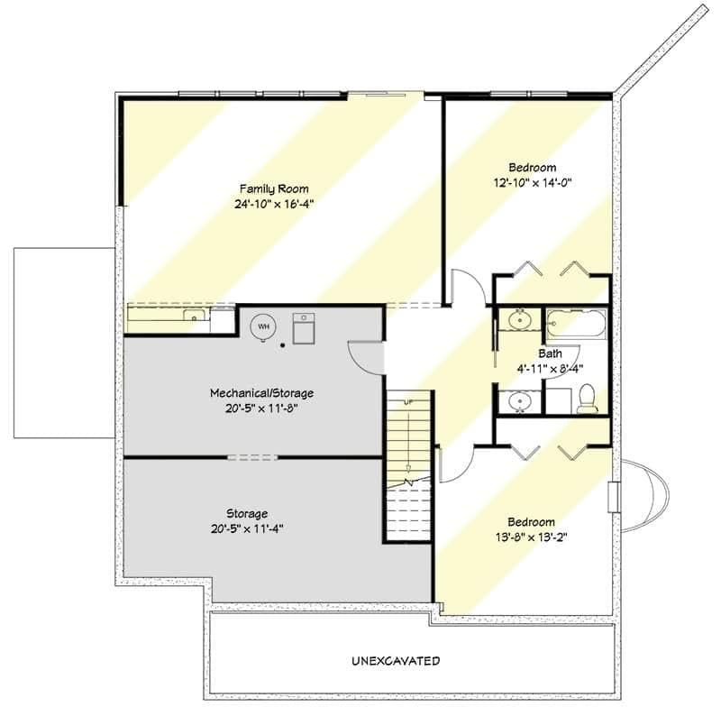 Versatile Basement Layout with a Spacious Family Room