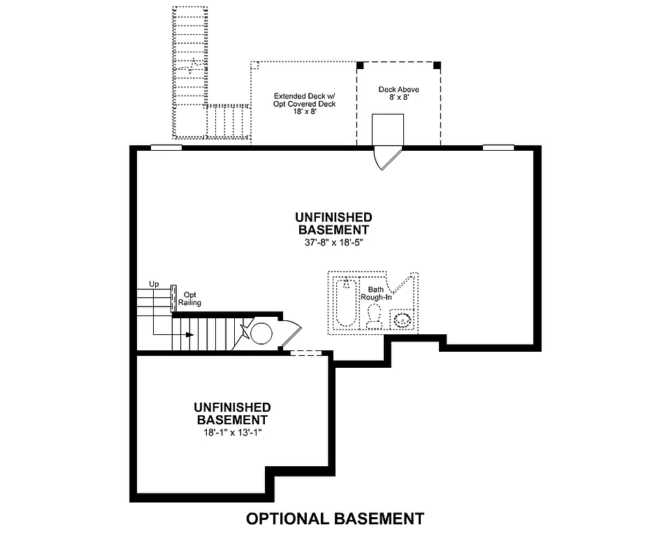 4-Bedroom Transitional-Style Home with Covered Front Porch and Optional Basement (2,223 Sq. Ft. Floor Plan)