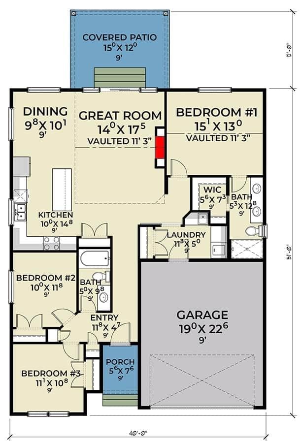 Explore the Open Layout with Vaulted Great Room Connects to the Cozy Kitchen