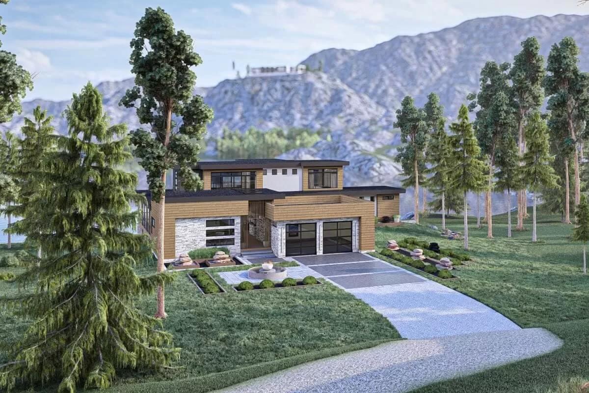 Check Out the Blend of Natural Elements in This Contemporary Mountain Retreat