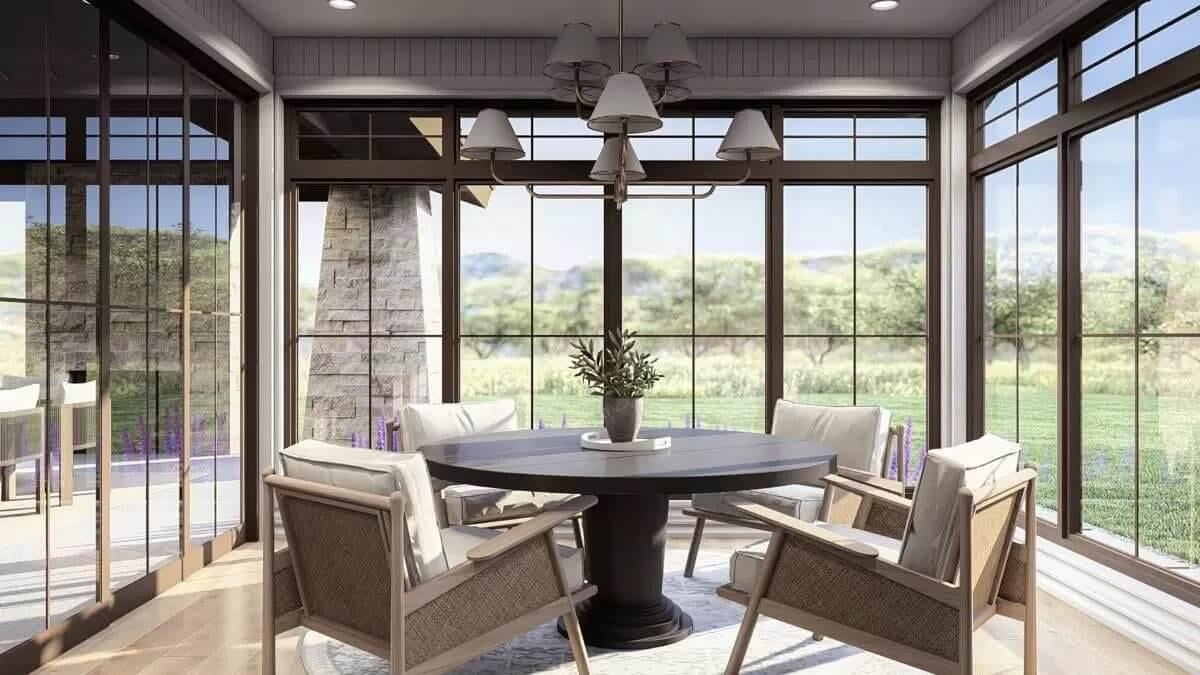 Sunlit Breakfast Nook with Spectacular Garden Views