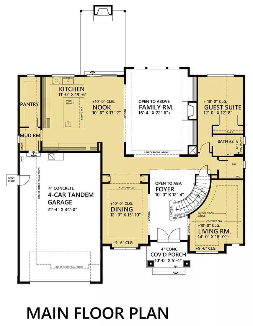 Explore This Thoughtful Floor Plan with a Grand Foyer Staircase