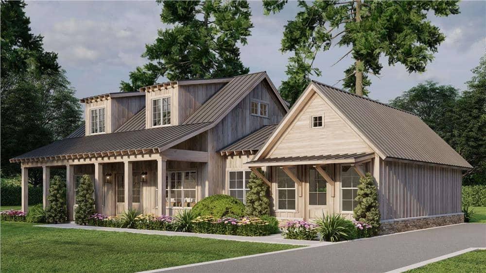 Rustic Charm Meets Modern Simplicity with Exposed Wooden Beams