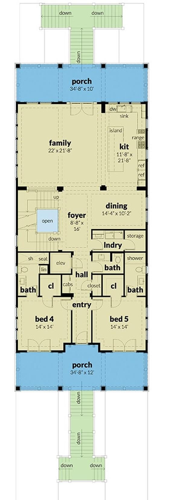 Explore This Thoughtfully Laid-Out Ground Floor with Dual Porches