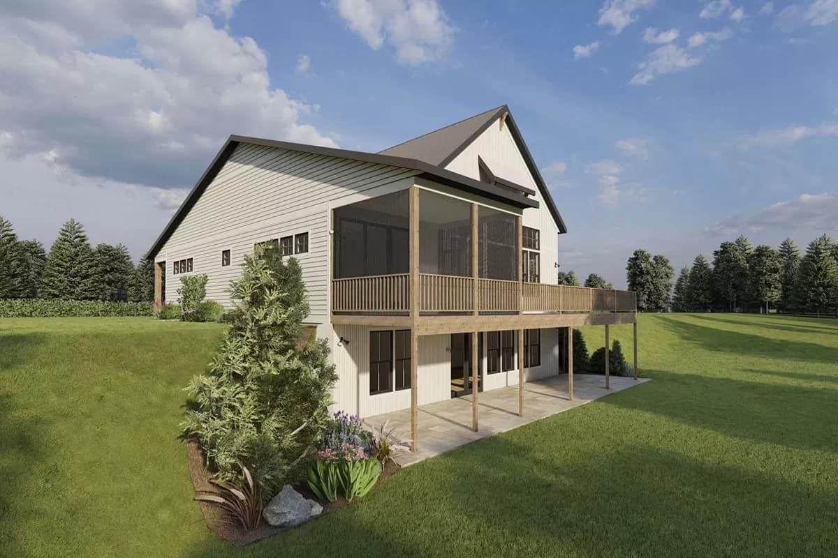 Wow, Look at This Screened Porch Overlooking a Sprawling Lawn