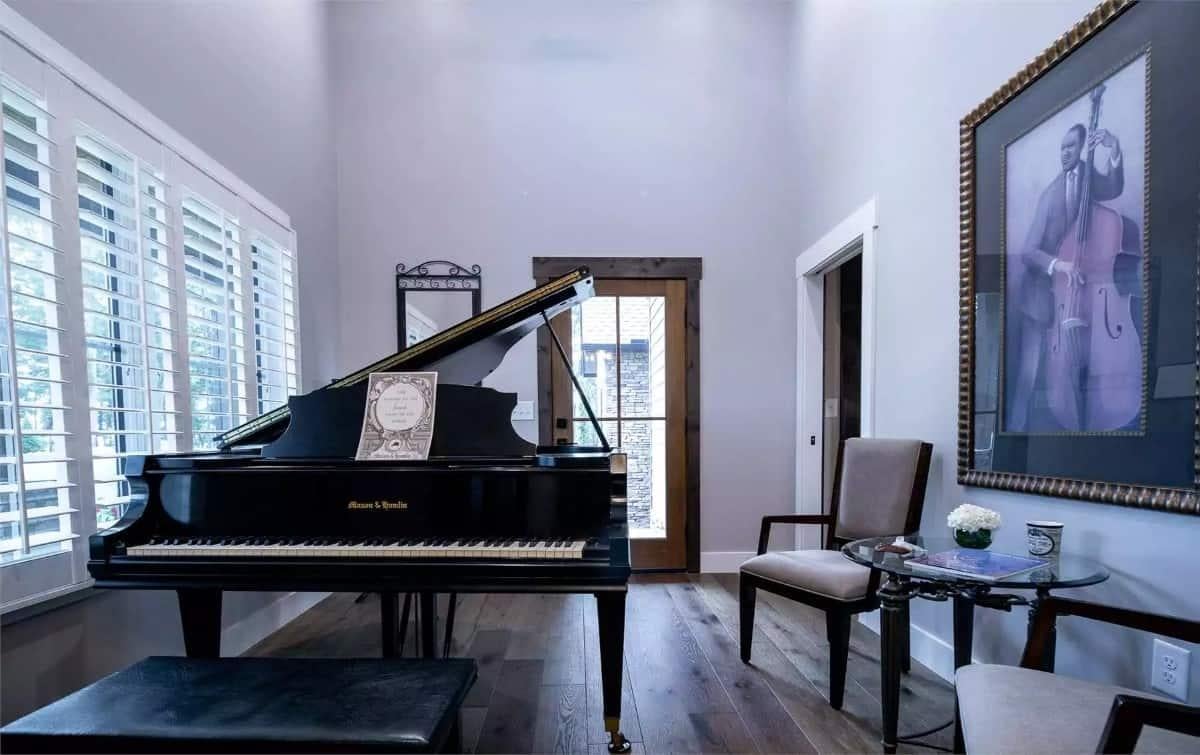 Music Room Highlighting a Grand Piano and Thoughtful Decor