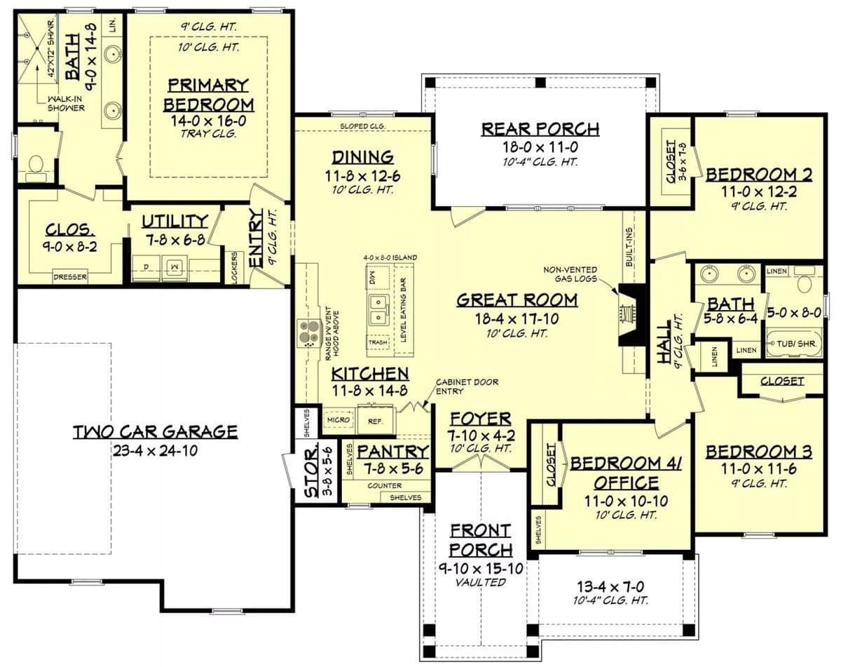 Spacious Craftsman Layout With a Fantastic Great Room and Two Porches