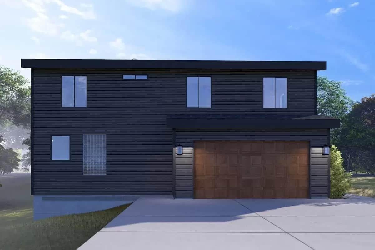 Explore the Sleek Simplicity of This Modern Black Facade