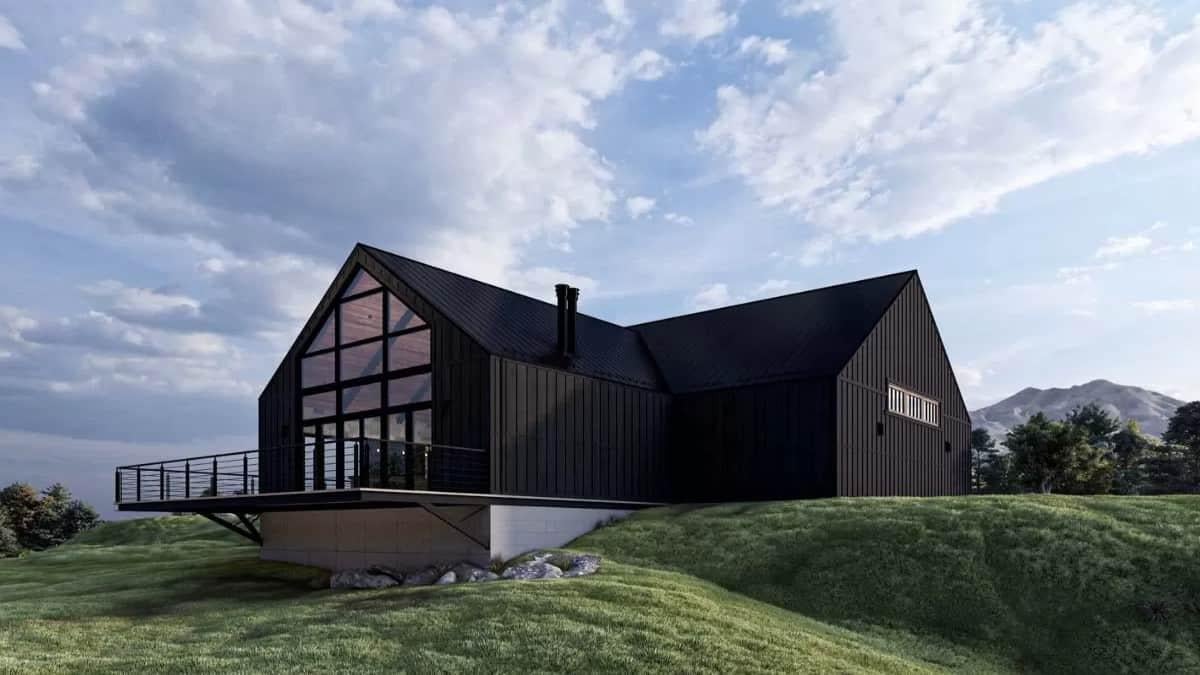Striking Modern Barn Design with Expansive Glass Facade