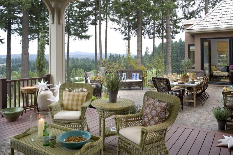 Expansive Outdoor Living Area with Stunning Forest Views