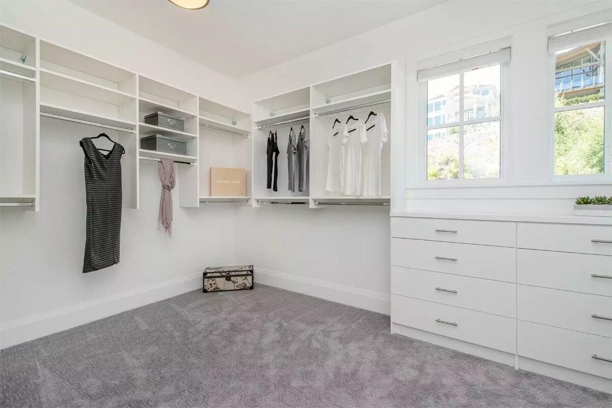 Spacious Walk-In Closet with Built-in Organization