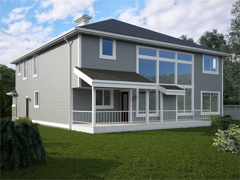 Spot the Expansive Windows on This Craftsman Rear Facade