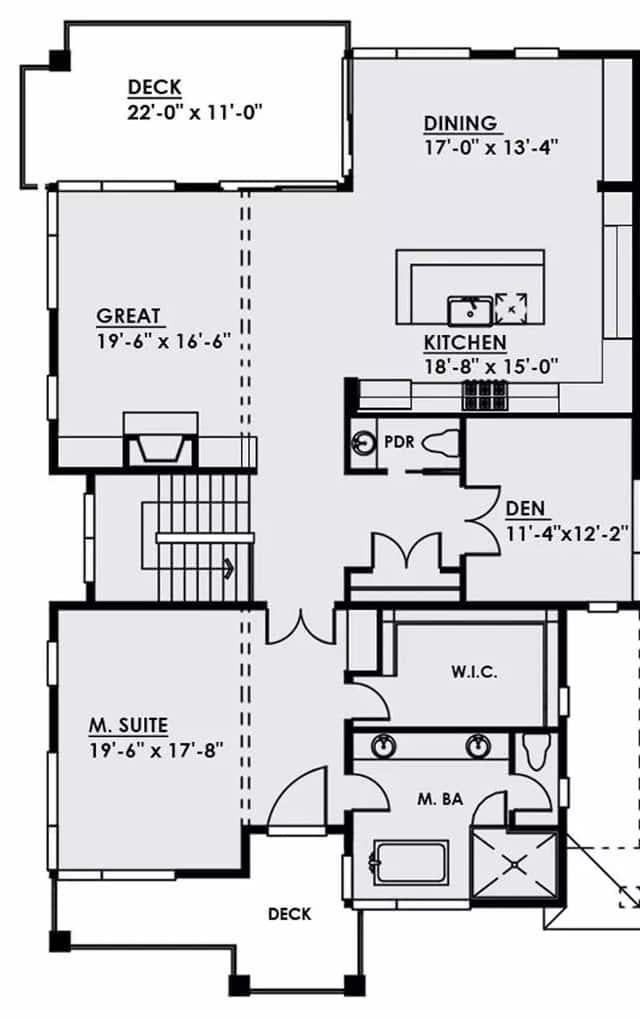 Explore This Main Floor with a Spacious Master Suite and Open Living Area