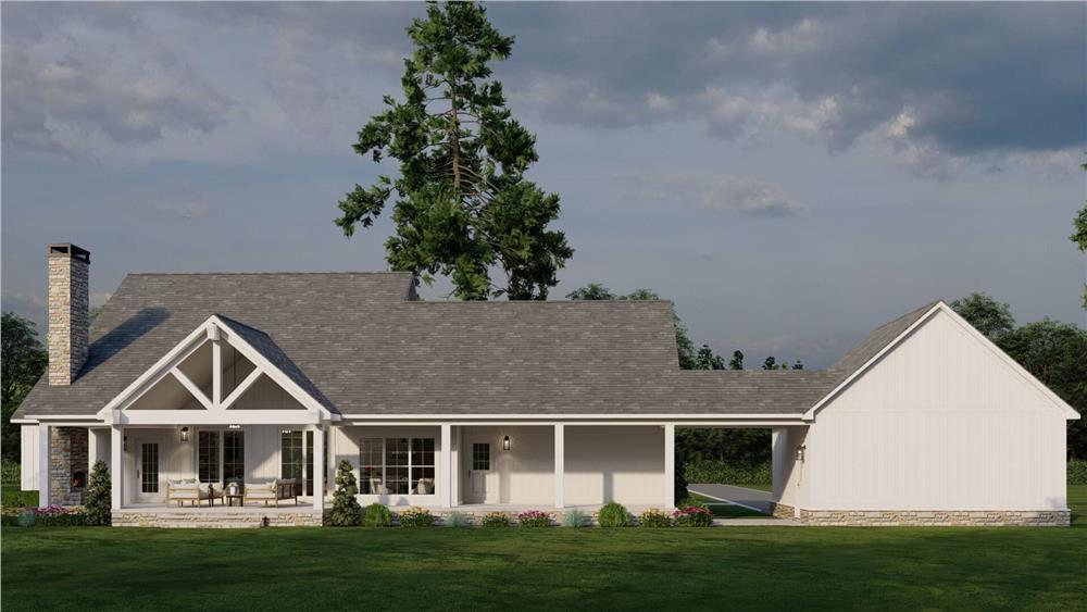 Stunning Ranch Exterior with a Massive Gabled Porch