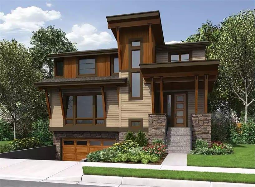 Distinctive Vertical Windows in This Modern Craftsman Home