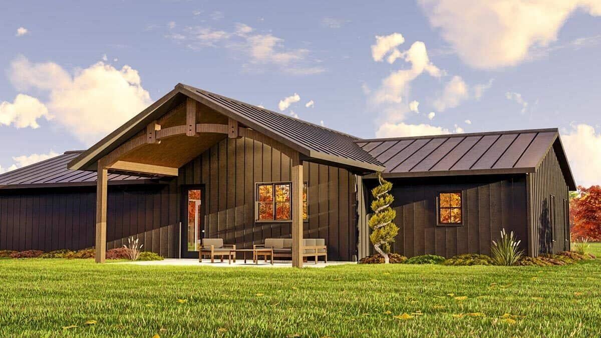 Wow, Check Out That Sleek Black Siding and Metal Roof Combo
