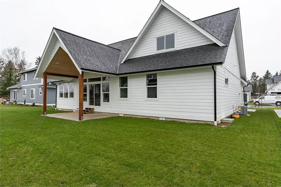 Look at the Expansive Covered Patio Framed by Crisp Gables