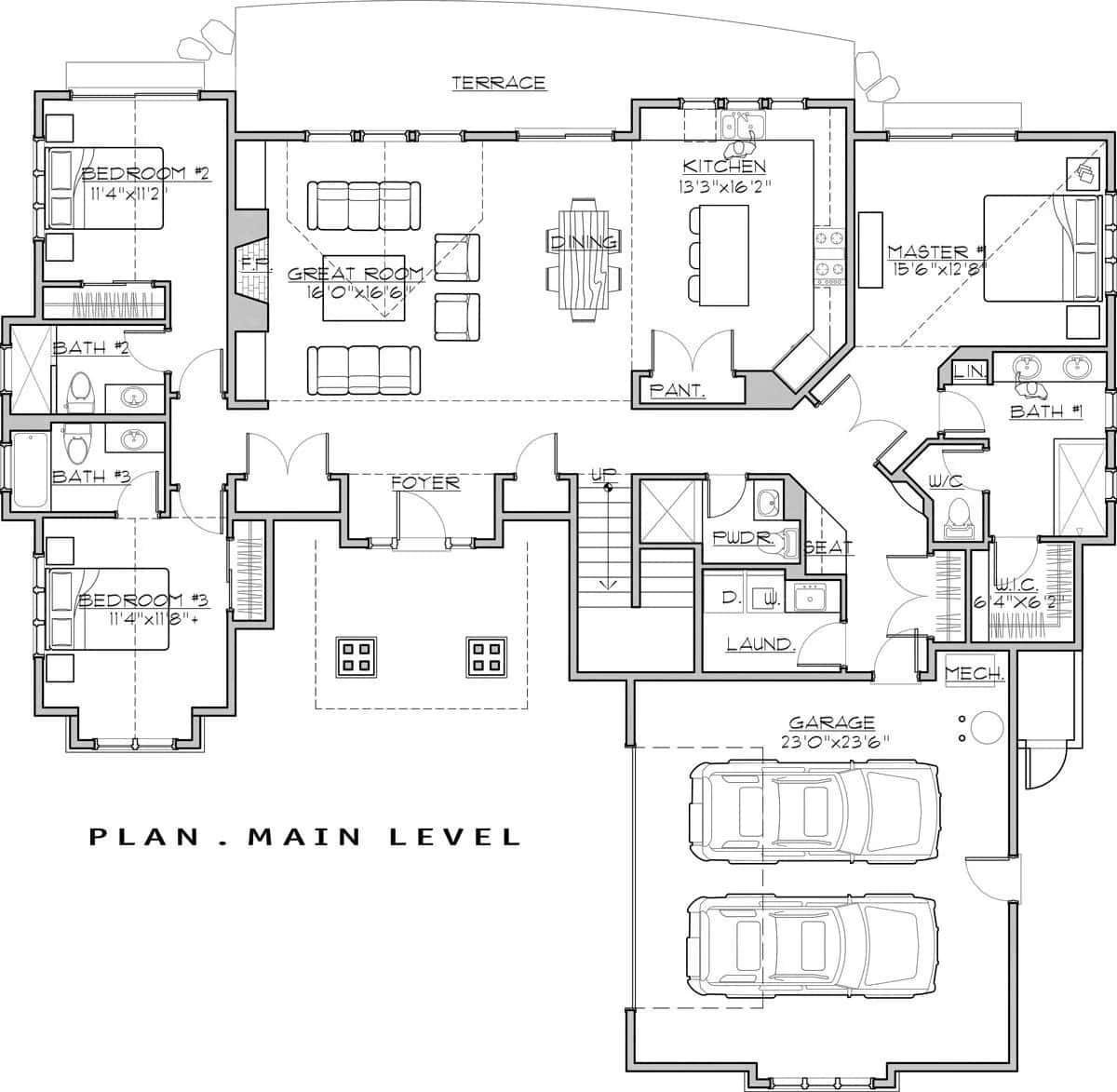 Spacious Craftsman Floor Plan with an Inviting Great Room