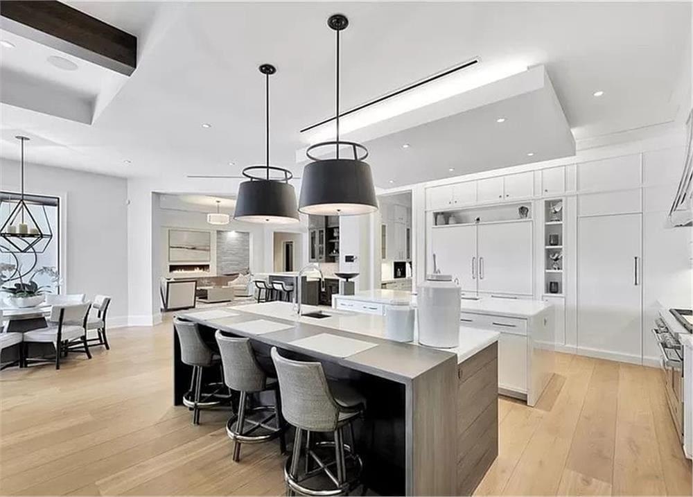 Sleek Kitchen Design Featuring a Monochrome Palette