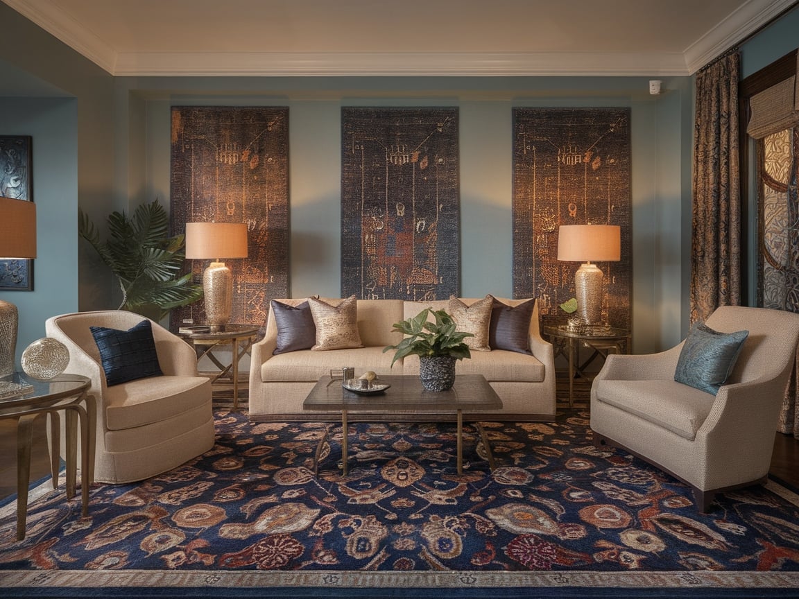 27. Statement Rug Centerpiece