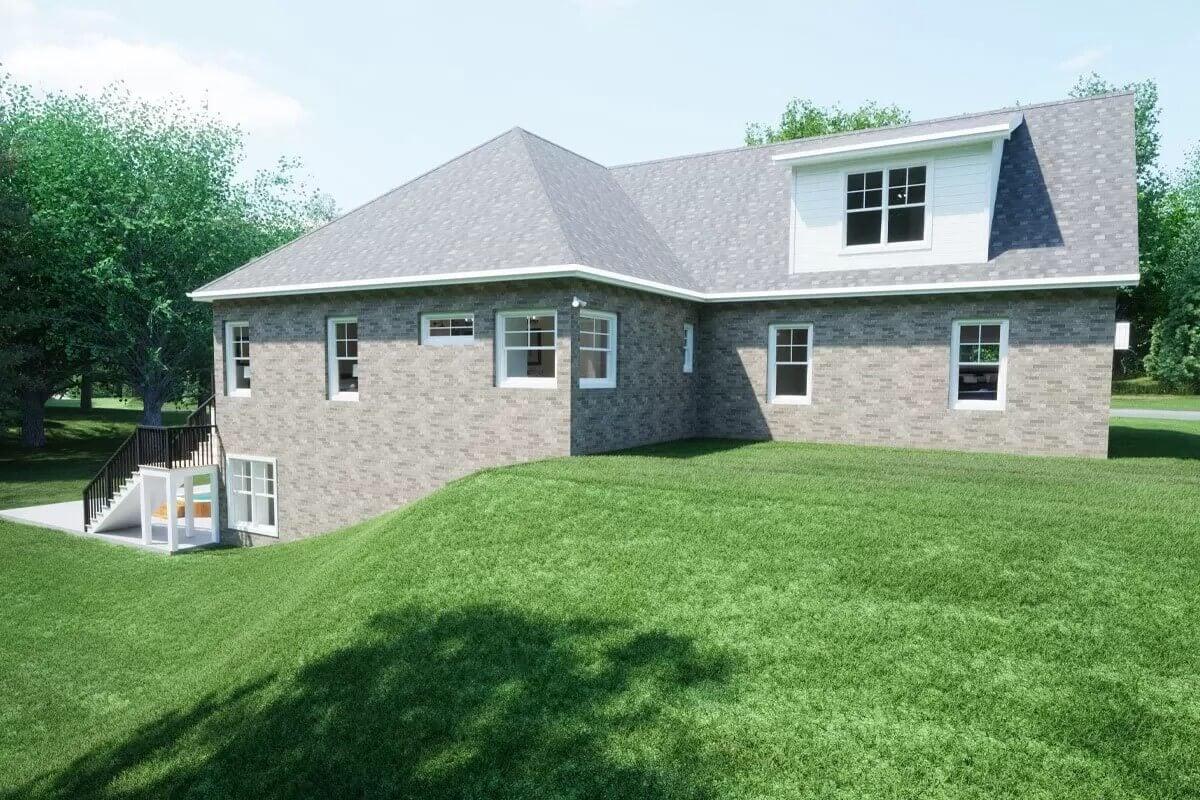 Walkout Basement and Dormer Window Add Character to This Brick Exterior