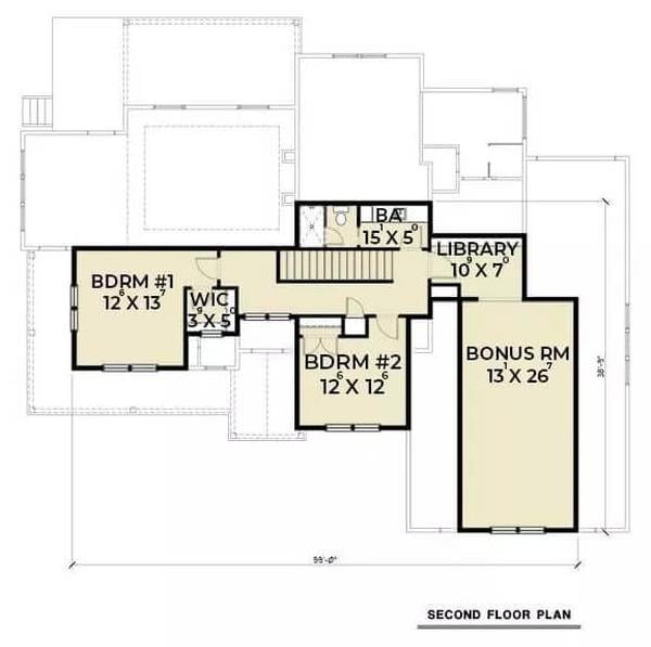 Craftsman Second Floor with Versatile Bonus Room