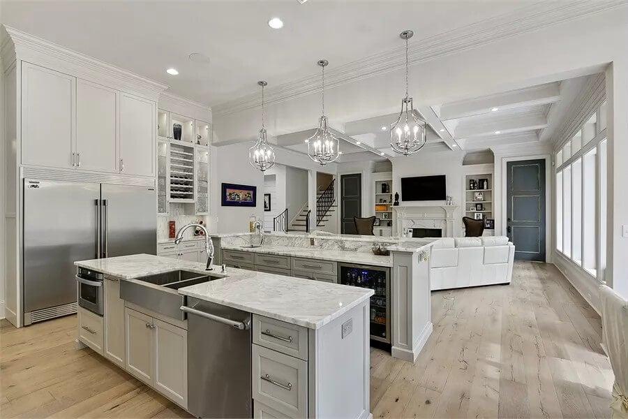 Wow, Look at Those Pendant Lights Above the Kitchen Island